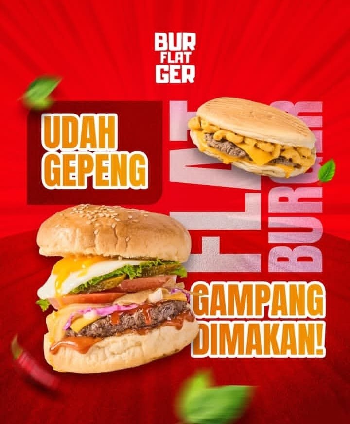 gambar flat burger